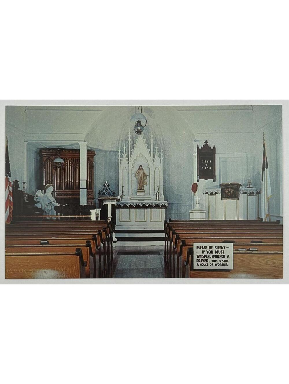 Vintage Postcard Old Lutheran Church Pioneer Village Minden NE Dexter Chrome E-8